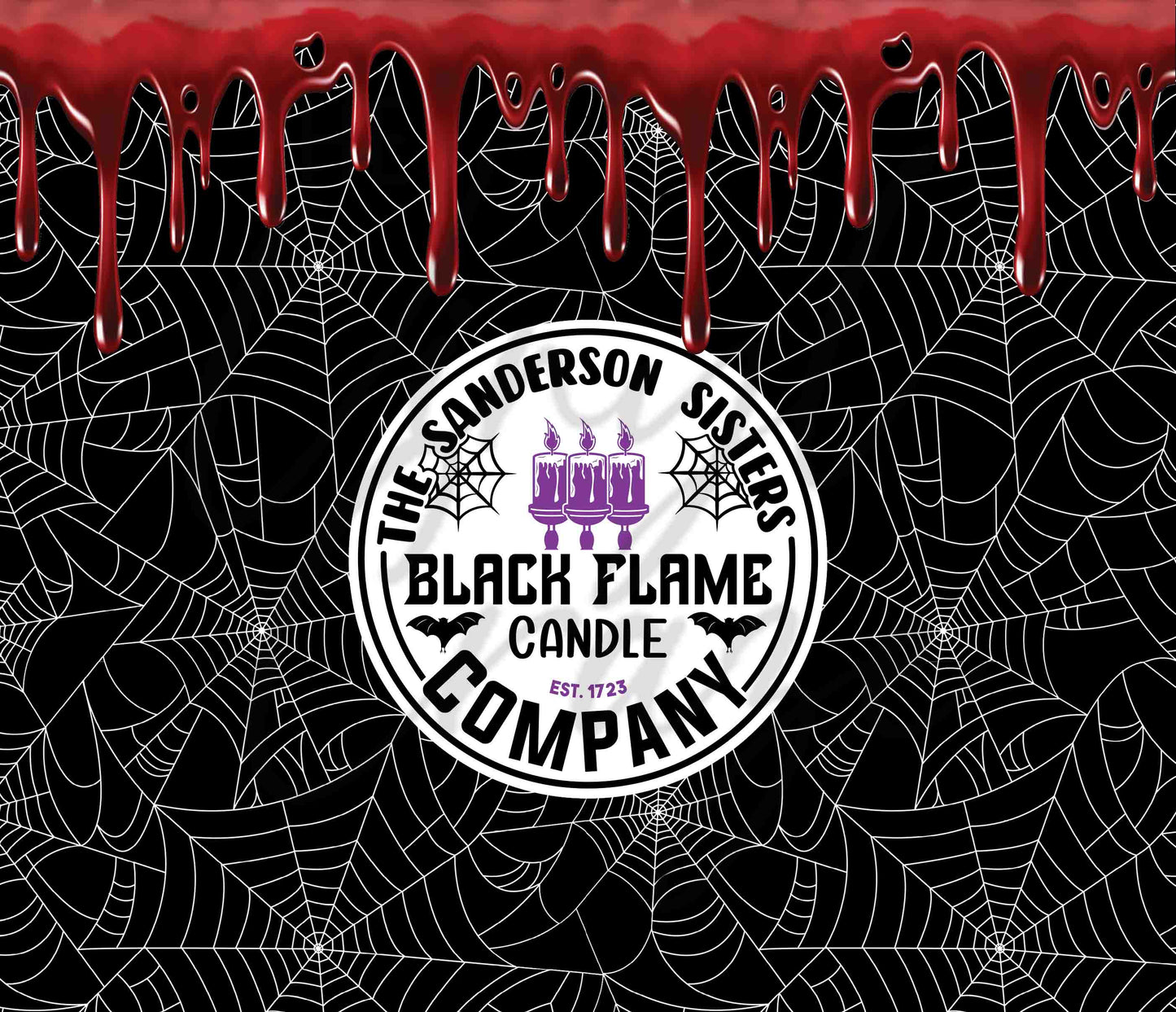 Spider Web Candle - Adhesive Vinyl Wrap