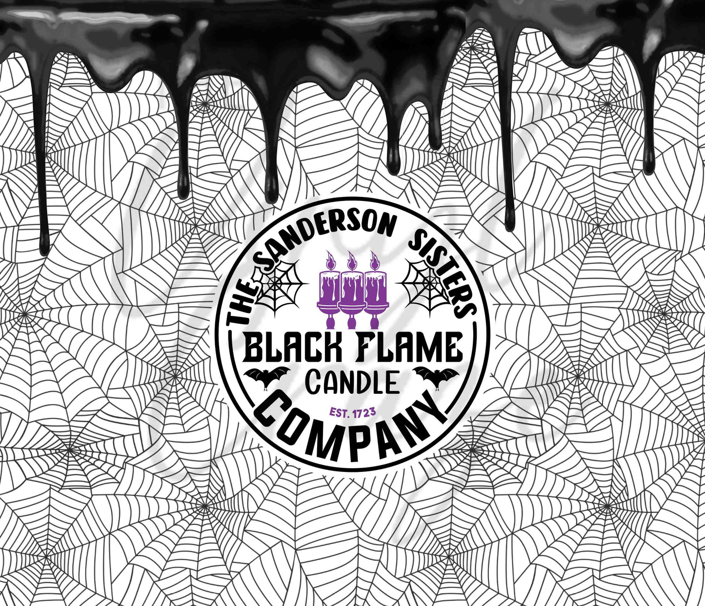 Spider Web Candle - Adhesive Vinyl Wrap