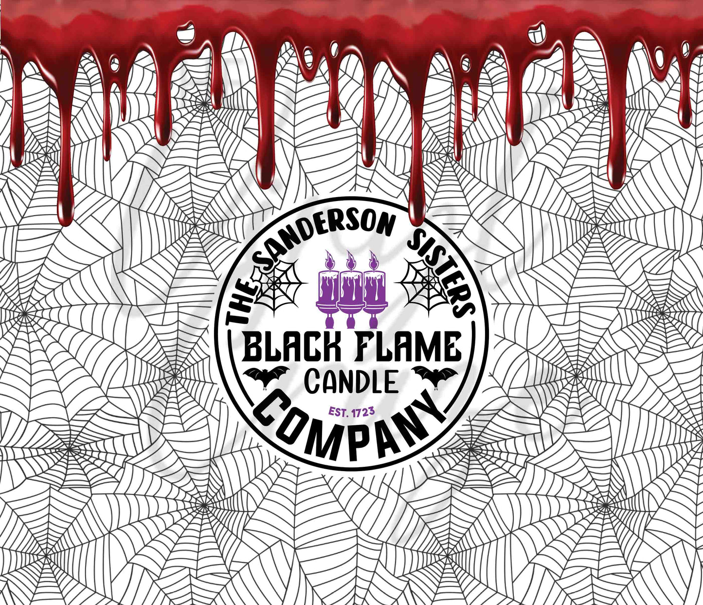 Spider Web Candle - Adhesive Vinyl Wrap