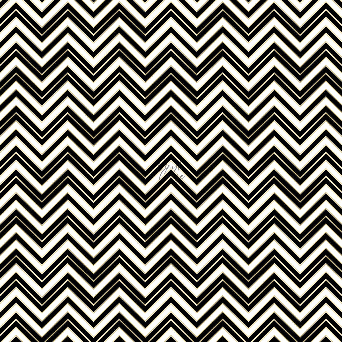 Black, White And Gold Tangram - Adhesive Vinyl Sheets
