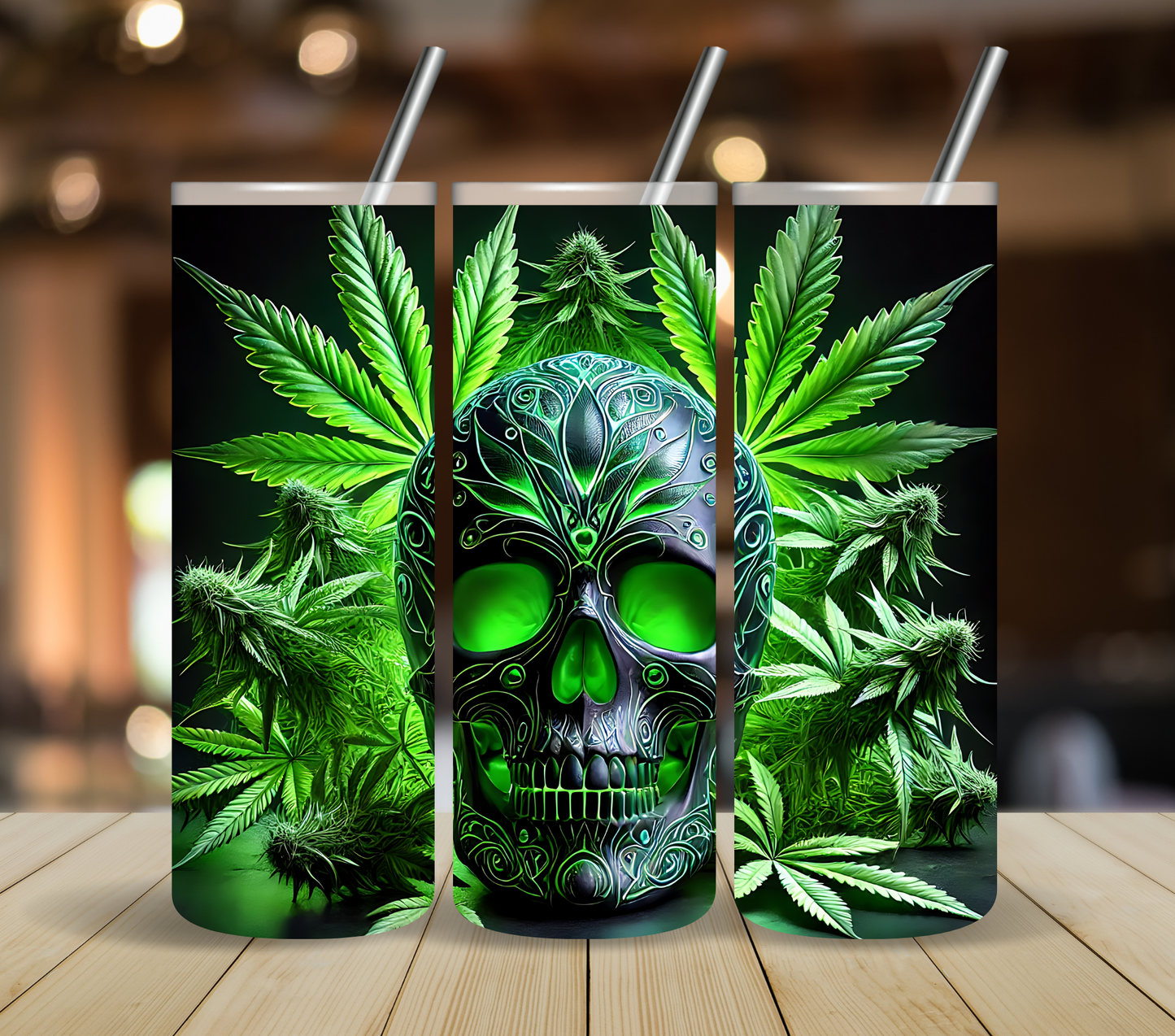 Blazing Skull - Adhesive Vinyl Wrap