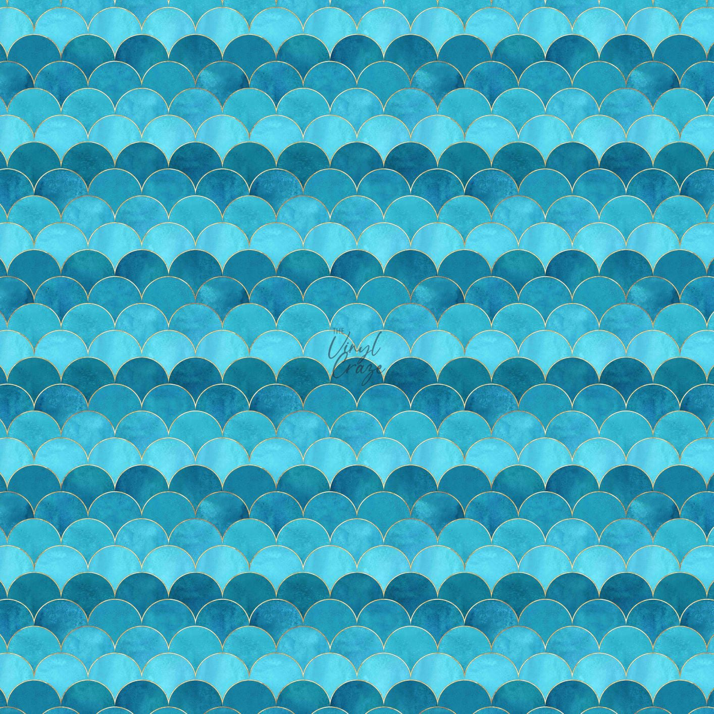Blue Mermaid Scales - Adhesive Vinyl Sheets