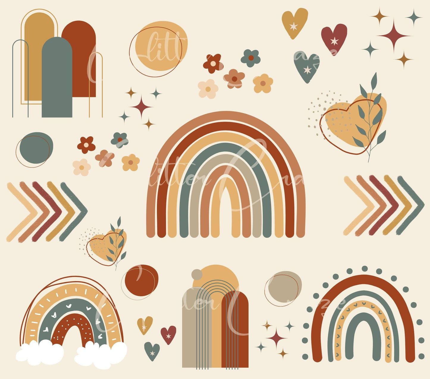 Boho - UV DTF Decal sheet