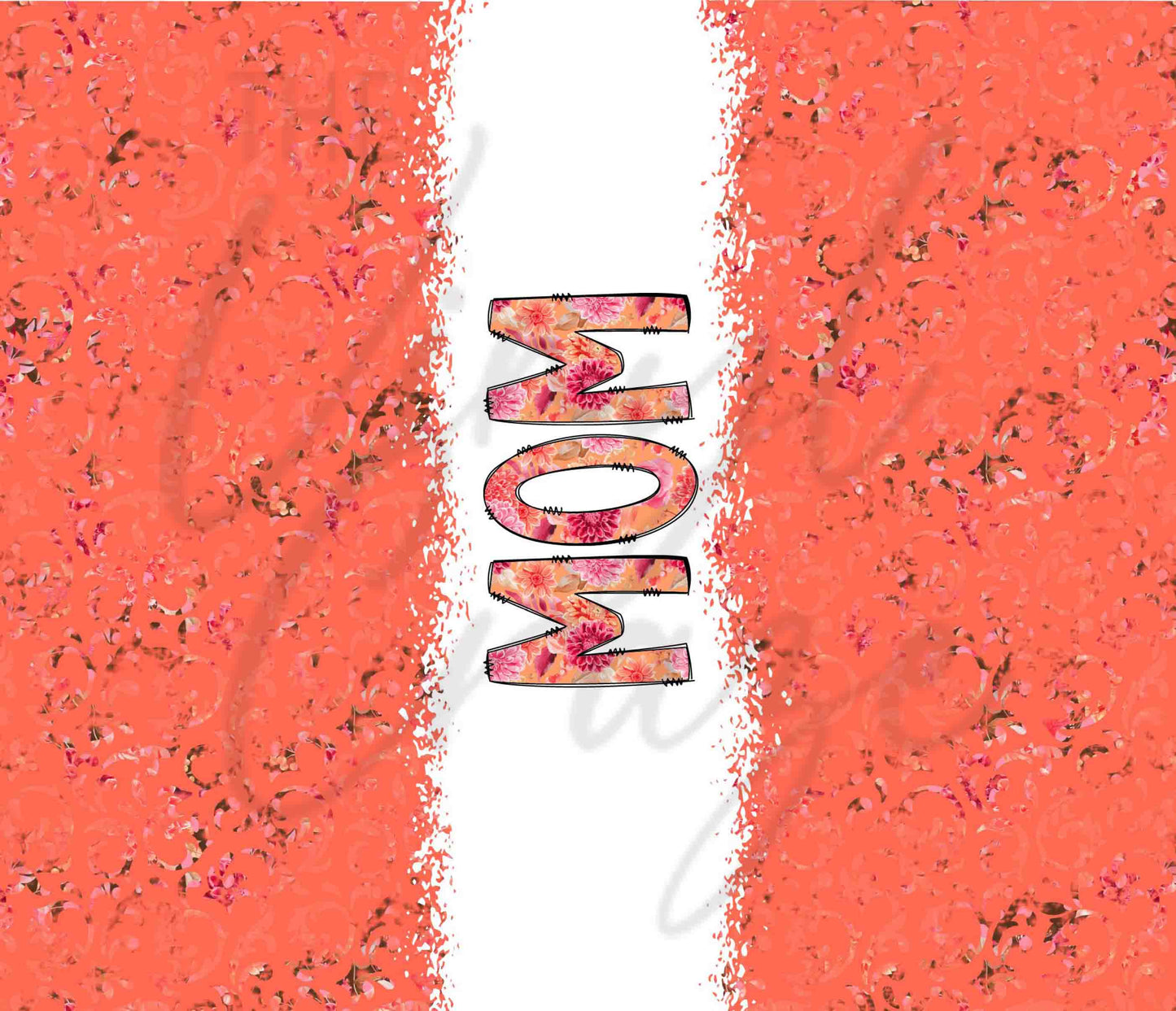 Bright Pink and Orange Florals - Adhesive Vinyl Wrap