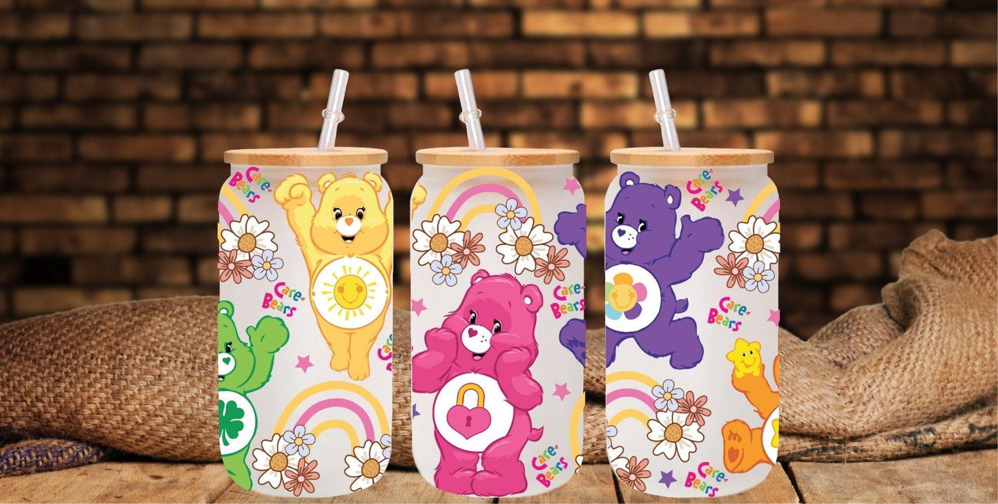 Care Bears - UV DTF 16oz Libbey wrap