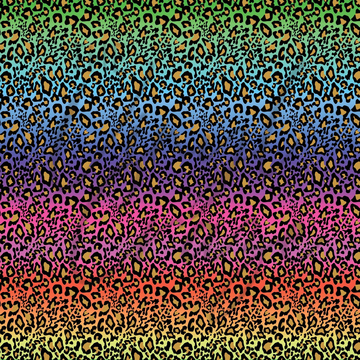 Cheetah Rainbow Ombre - Adhesive Vinyl Sheets