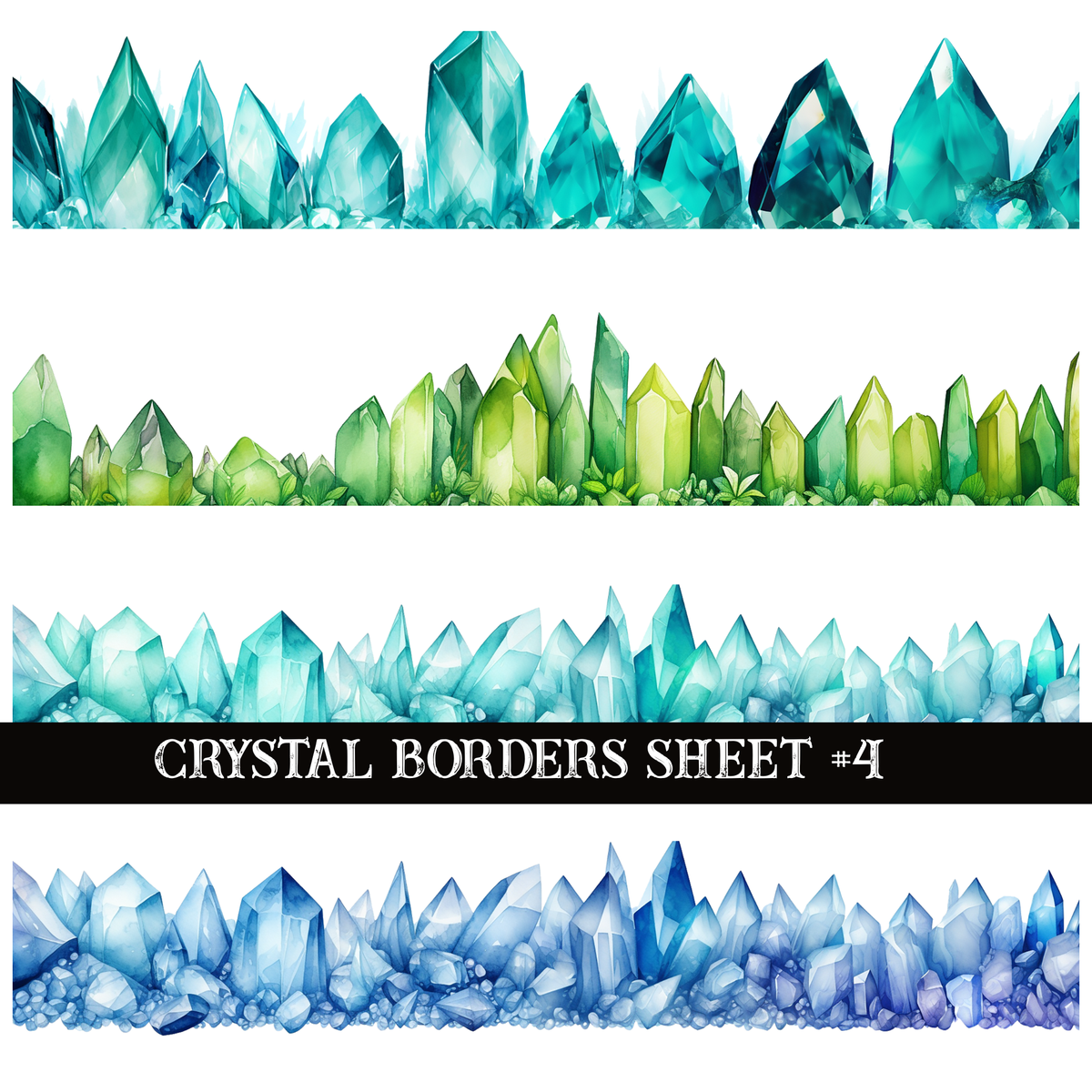 Crystal Border decal Sheets