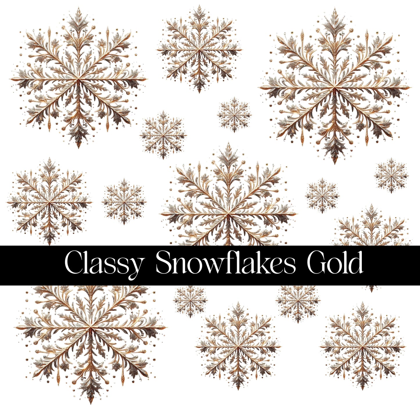 Classy Snowflakes Decal sheets- 7 Color Options