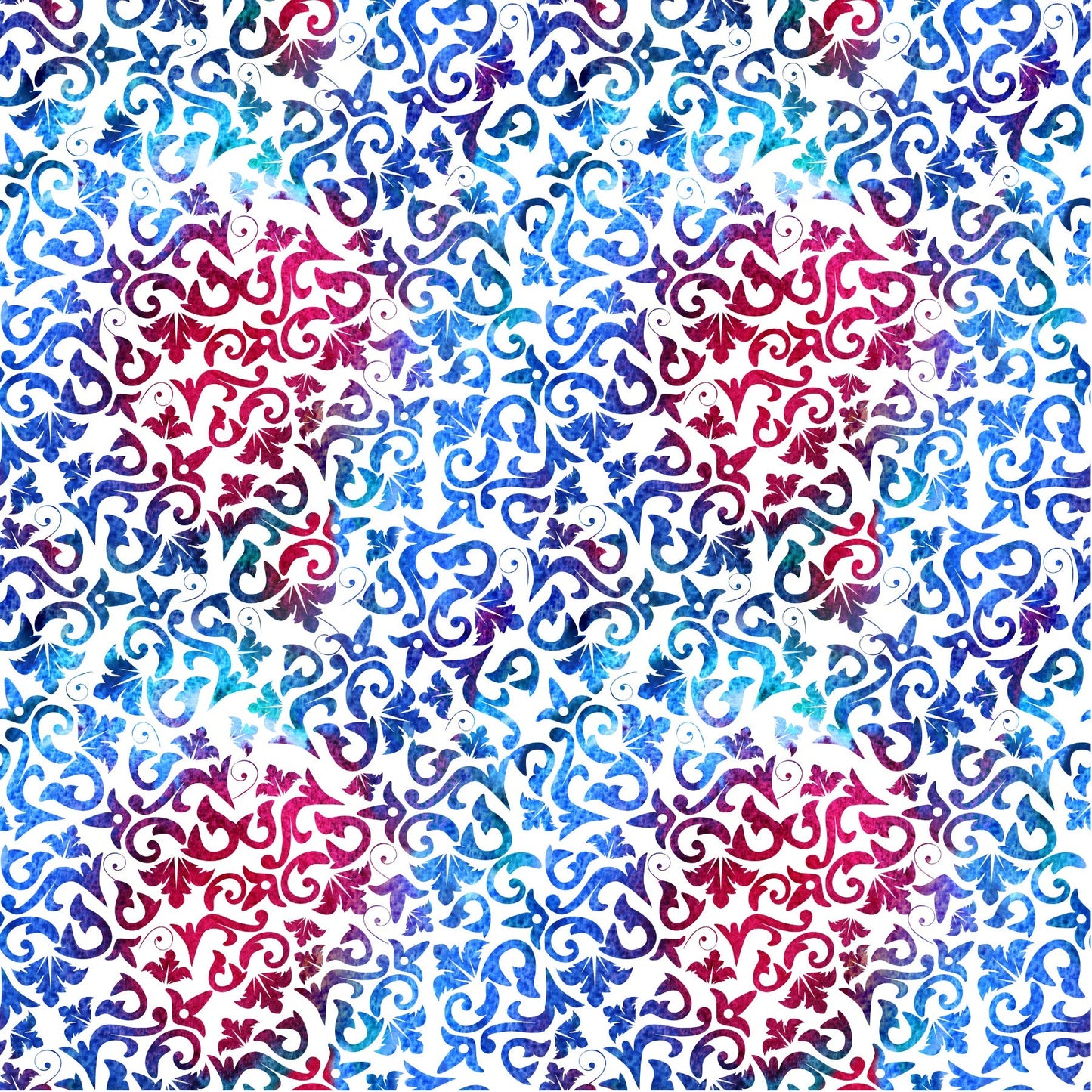 Colorful Damask - Adhesive Vinyl Sheets