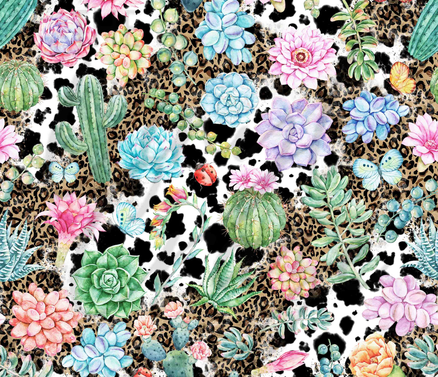Cow Succulents - Adhesive Vinyl Wrap