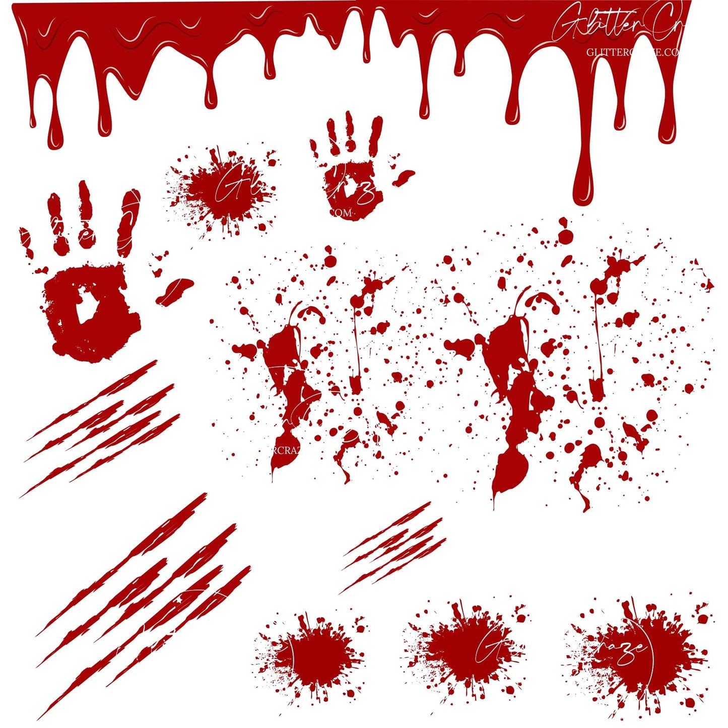 Crime scene - UV DTF Embellishment sheet 12x12 inches