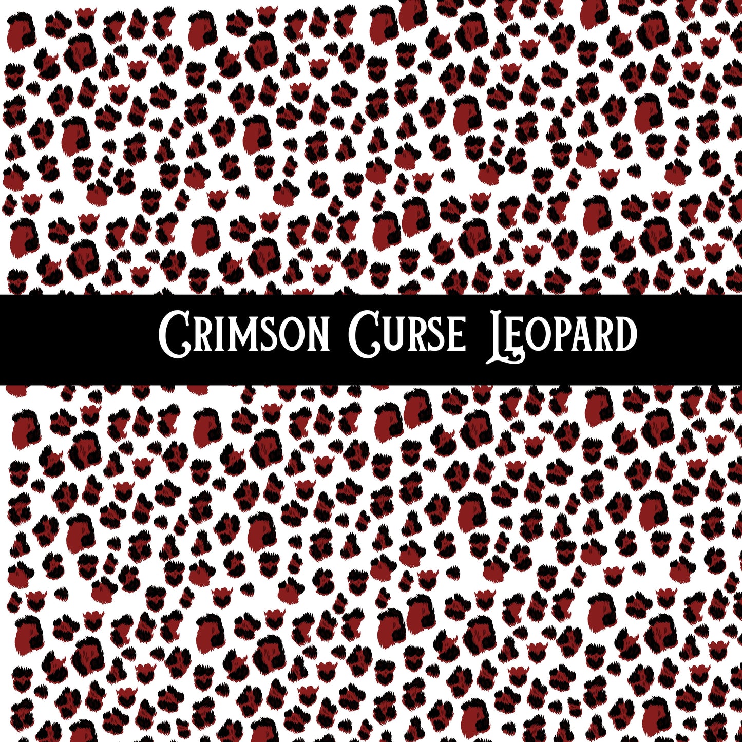 Crimson Curse Leopard UV DTF Decal sheet