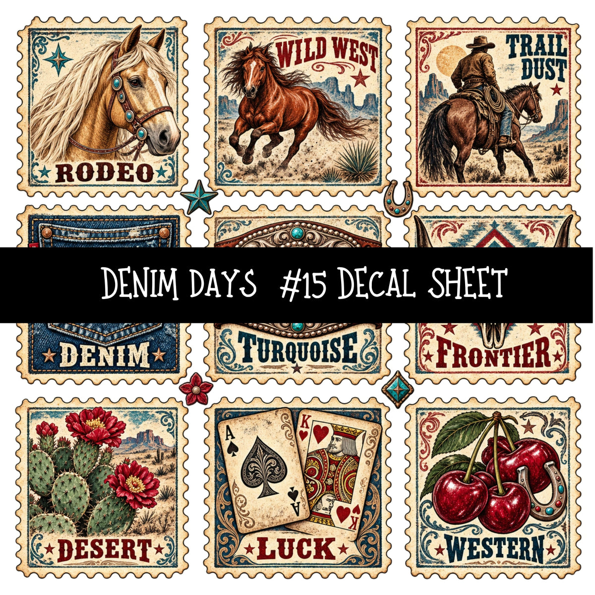 Denim Days UV DTF Decal sheets 15 Designs available
