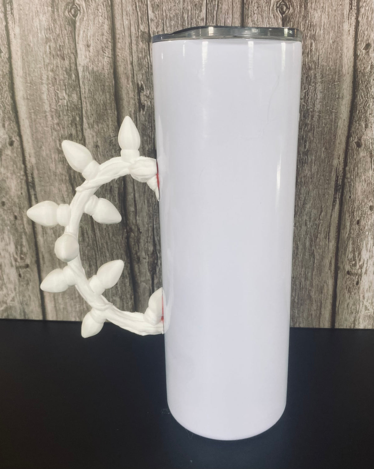 String of Christmas lights- tumbler handle