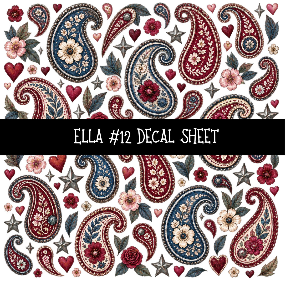 Ella UV DTF Decal sheets 12 Designs available