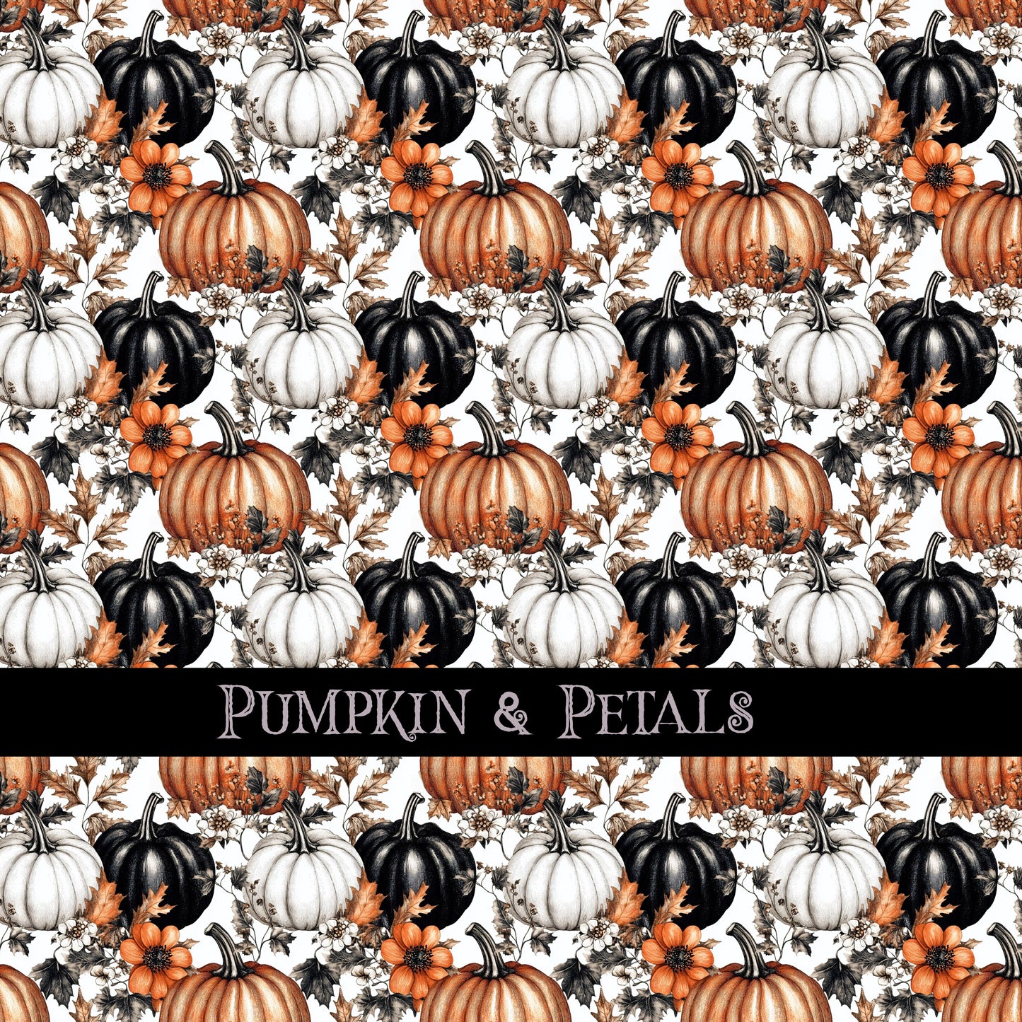 Pumpkin & Petals 12x12 vinyl sheet