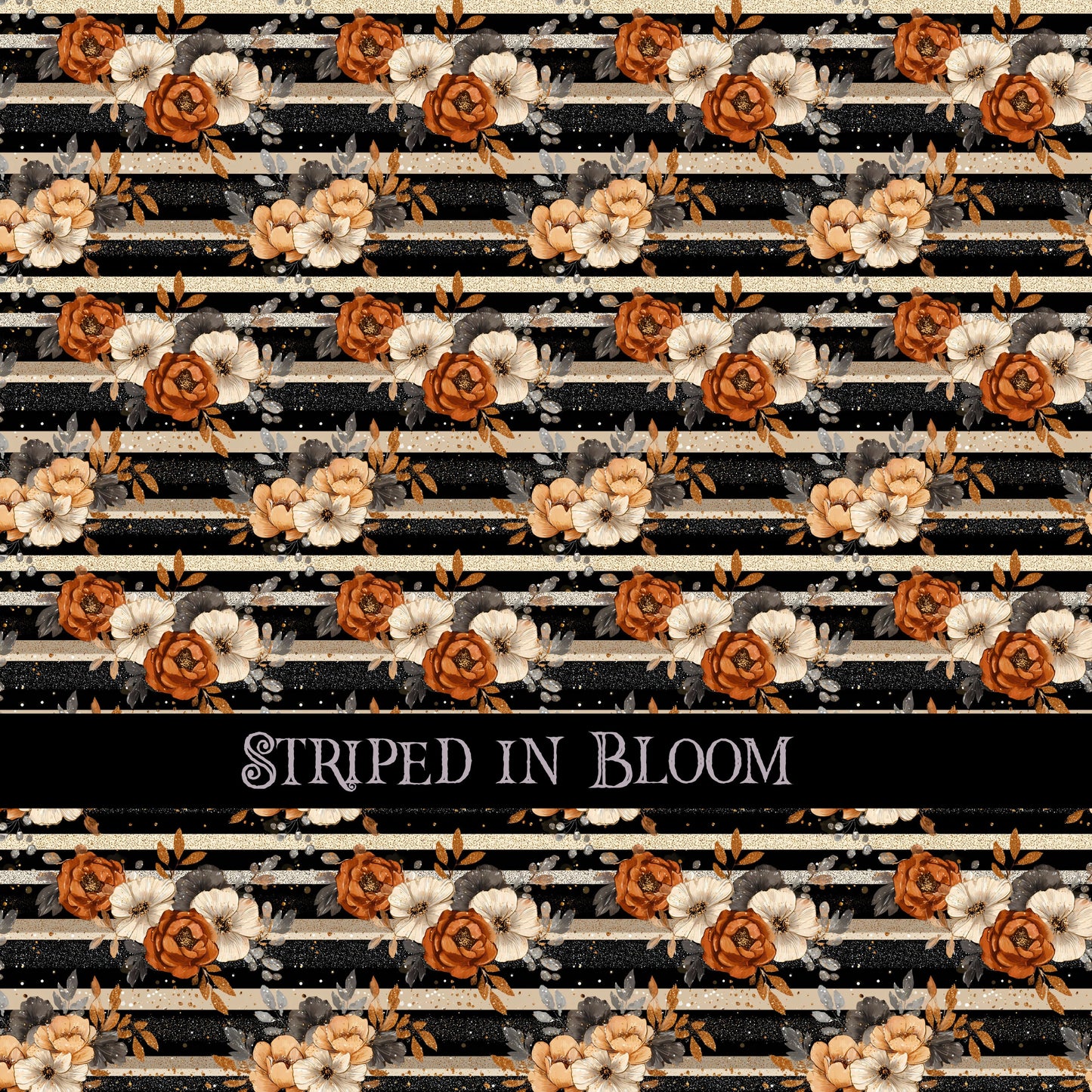 Striped in Bloom 12x12 vinyl sheet
