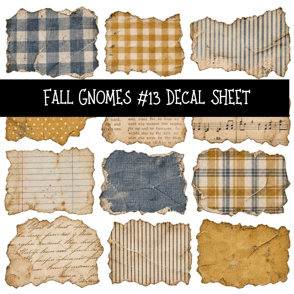 Fall Gnomes UV DTF Decal sheets 13 Designs available