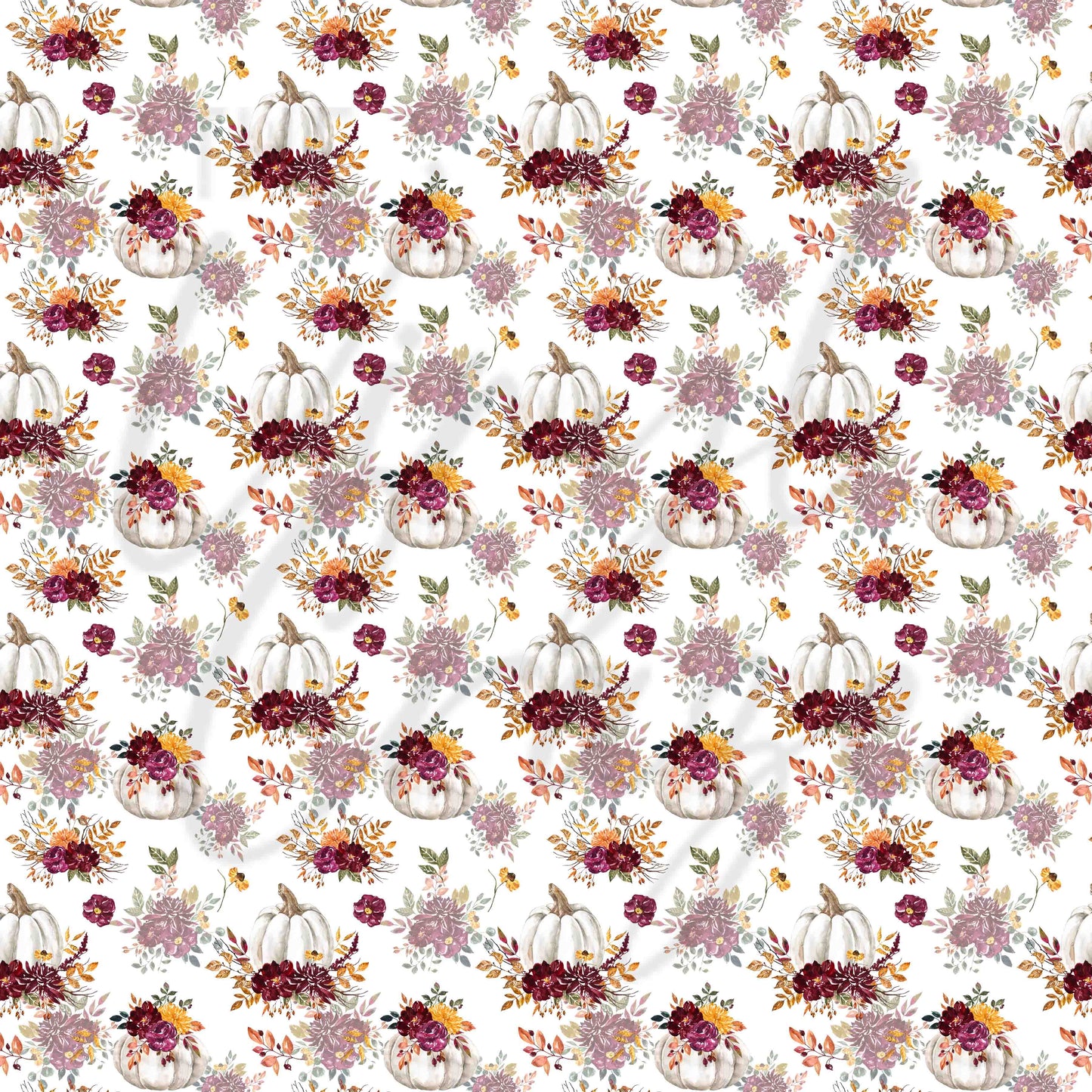 Fall Pumpkins and Floral - Adhesive Vinyl Sheets