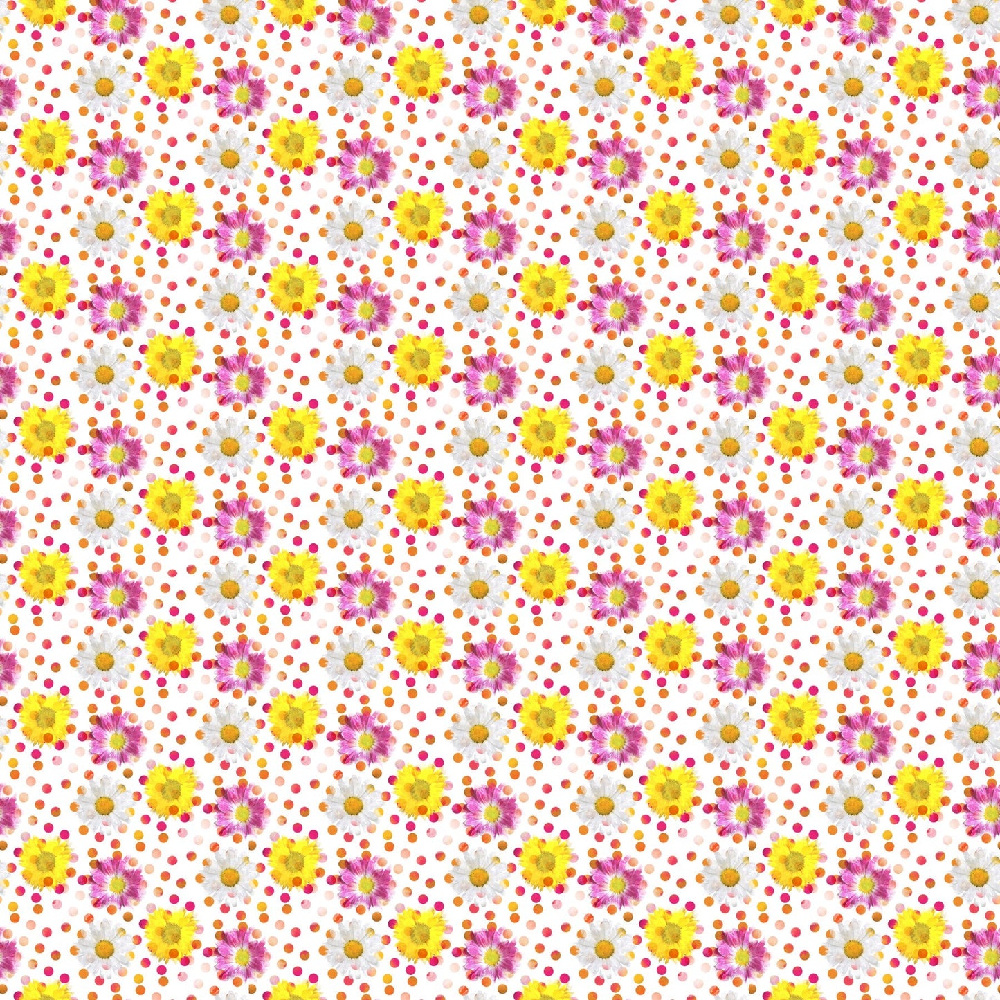 Flower Polka Dot - Adhesive Vinyl 12x12 Sheet