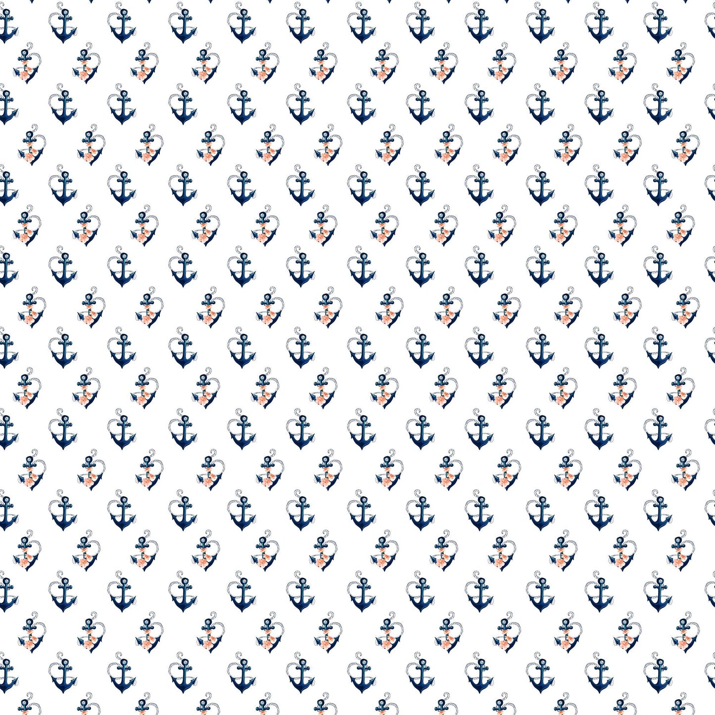 Flowers And Anchor - Adhesive Vinyl Sheets