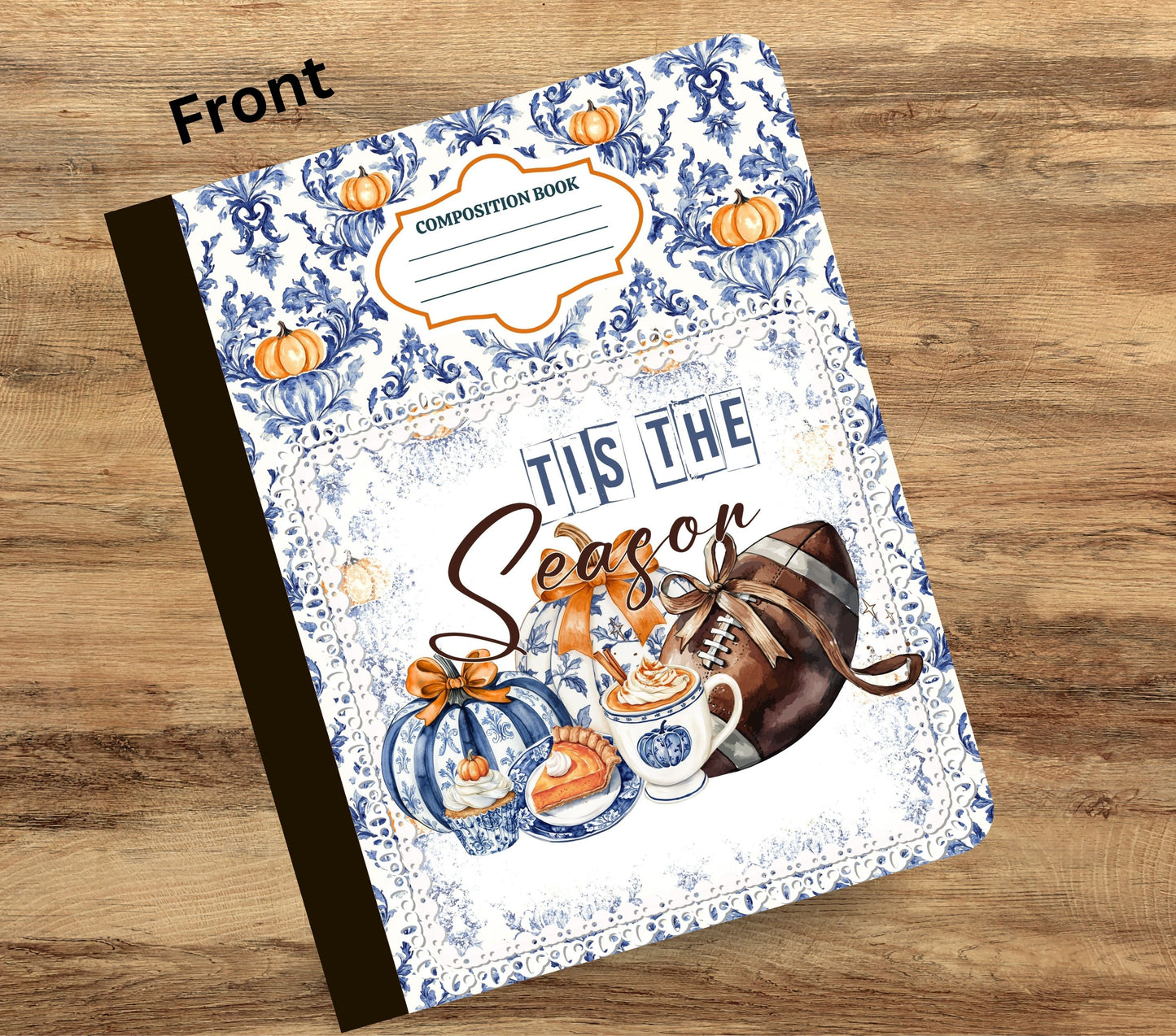 Tis the season-Cottage Hollow Collection vinyl composition notebook wrap