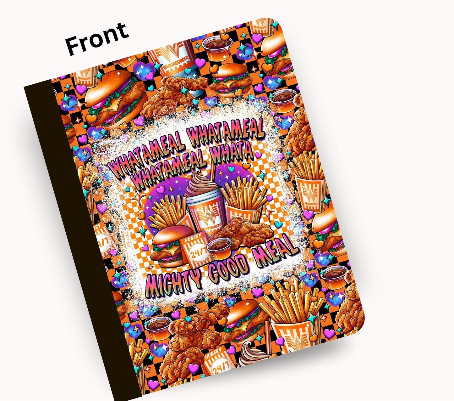 Whatameal vinyl composition notebook wrap