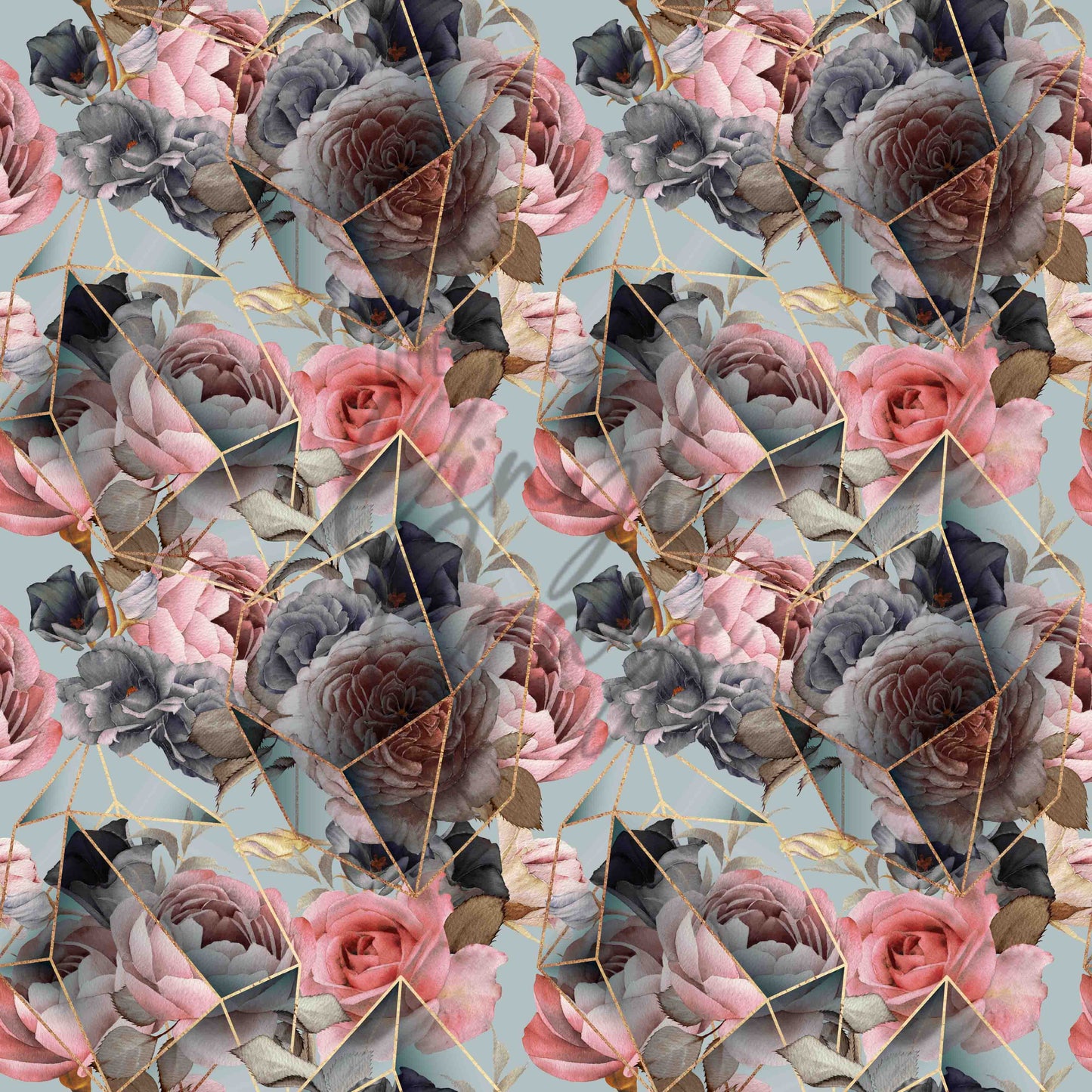 Geometric Roses - Adhesive Vinyl 12x12 Sheet