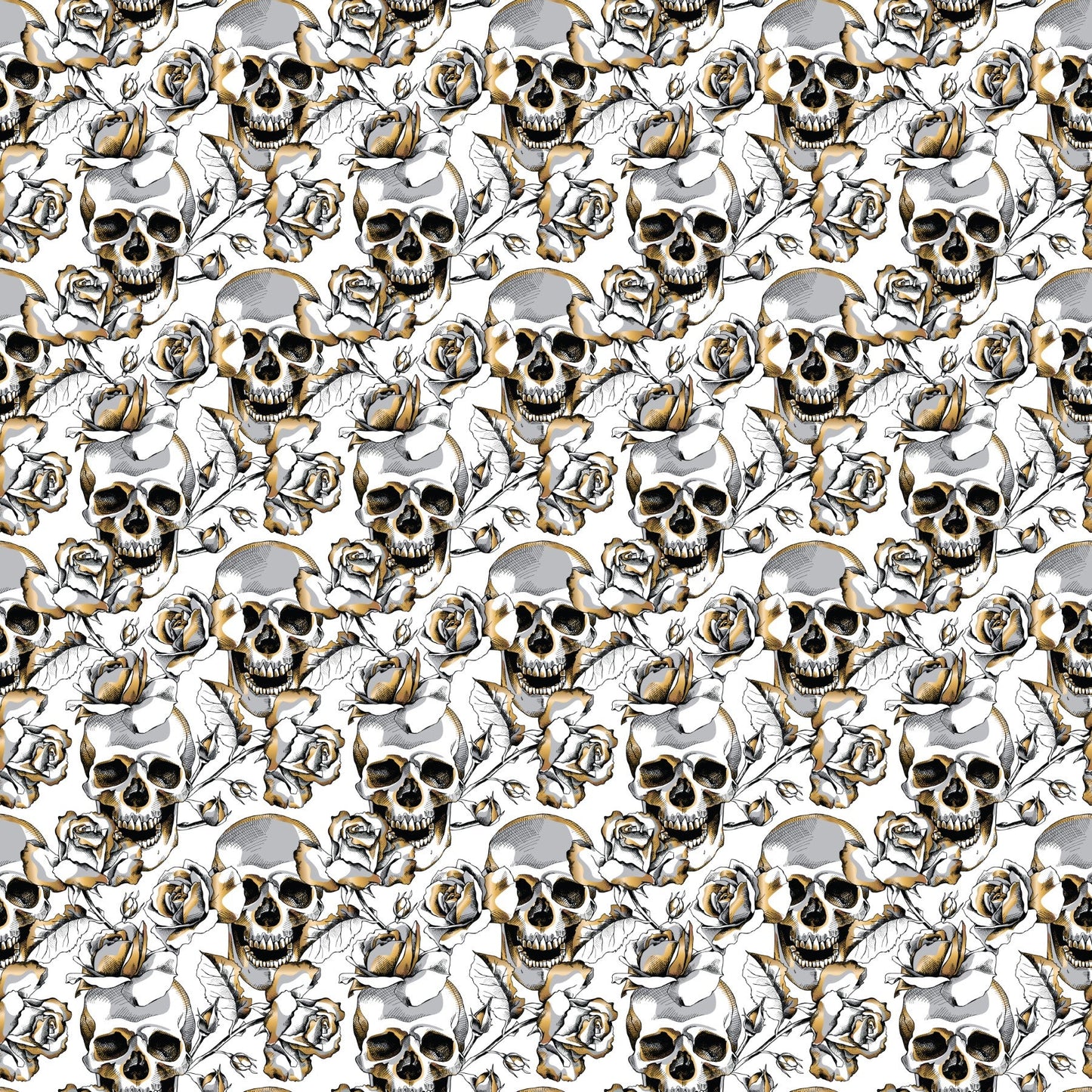 Golden Skulls - Adhesive Vinyl Sheets