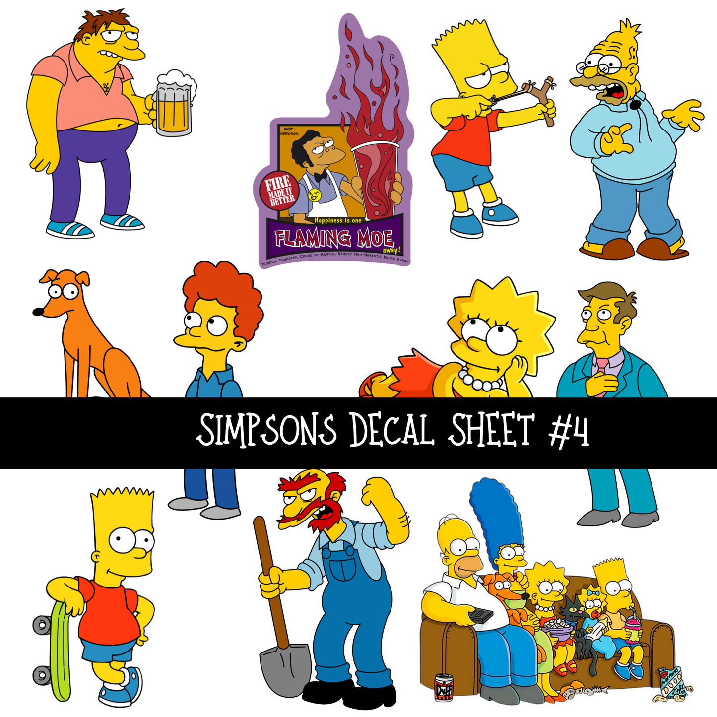 Simpsons Decal Sheets 4 options