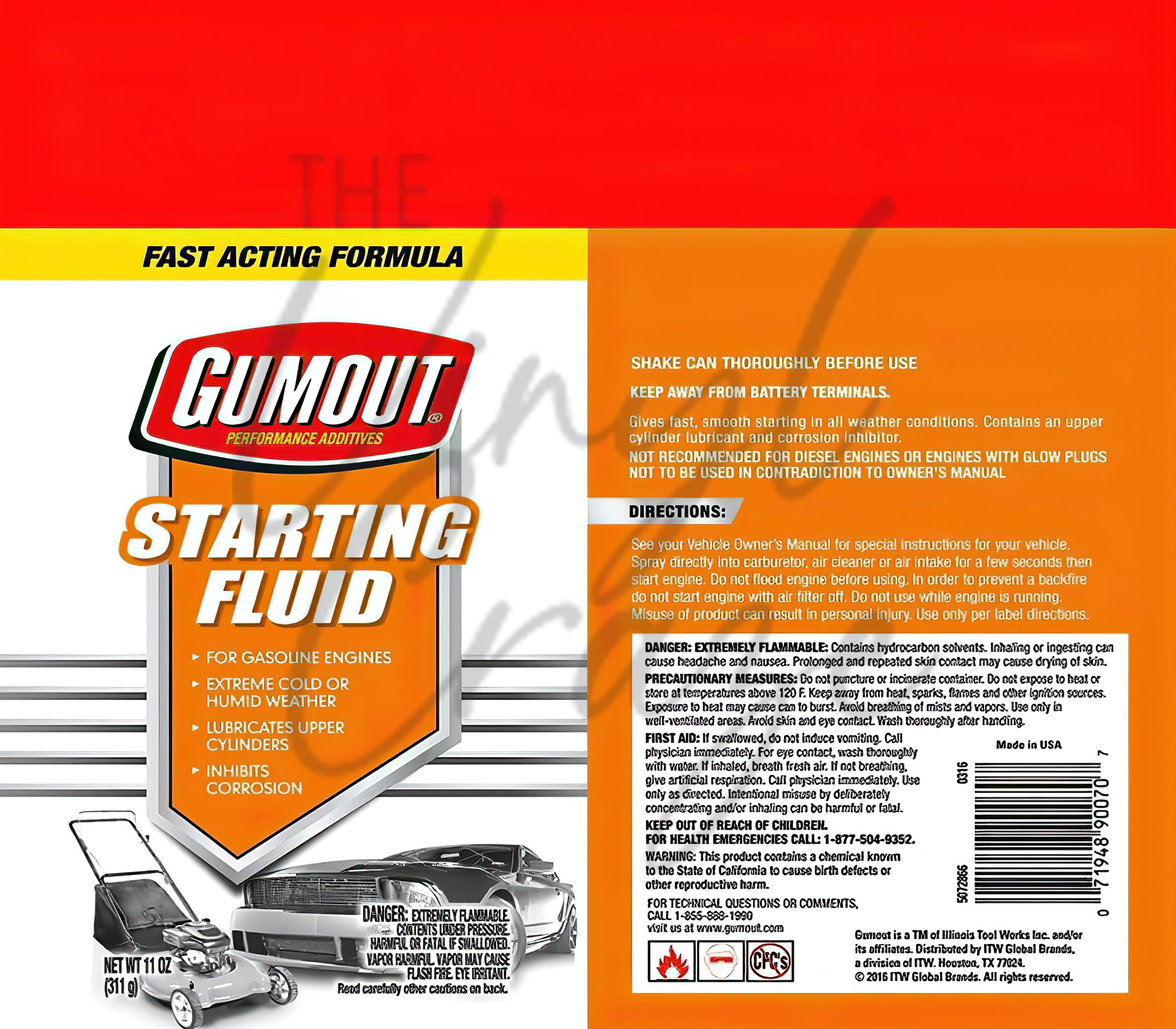 Gumout Starting Adhesive Vinyl Wrap 3D Undercover