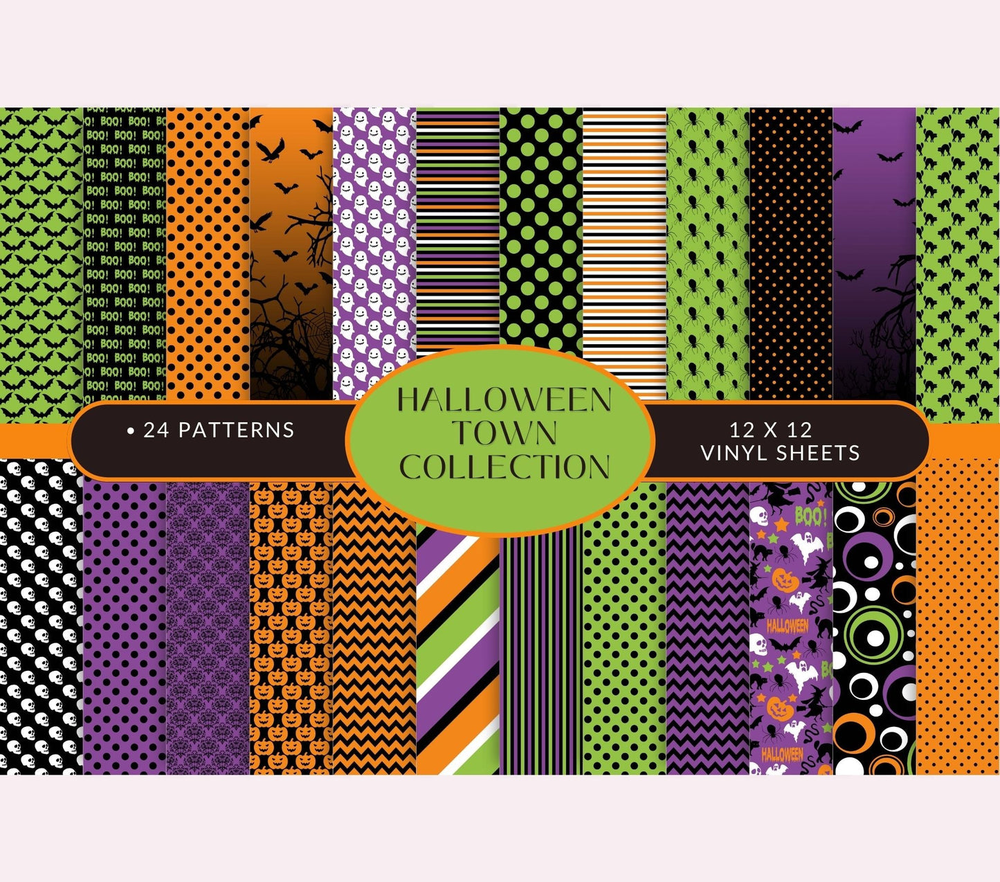 Halloween Town - Adhesive Vinyl 12x12 Sheets