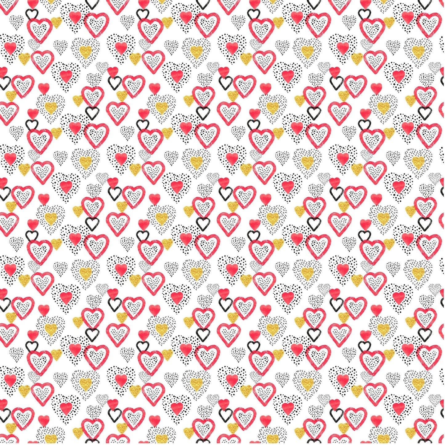 Doodled Hearts - Adhesive Vinyl Sheets