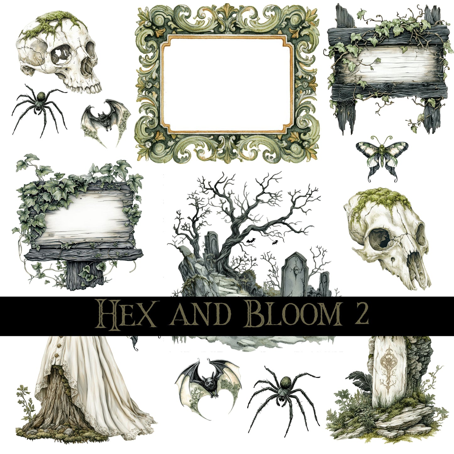 Hex and Bloom Collection Decal sheets- 8 styles