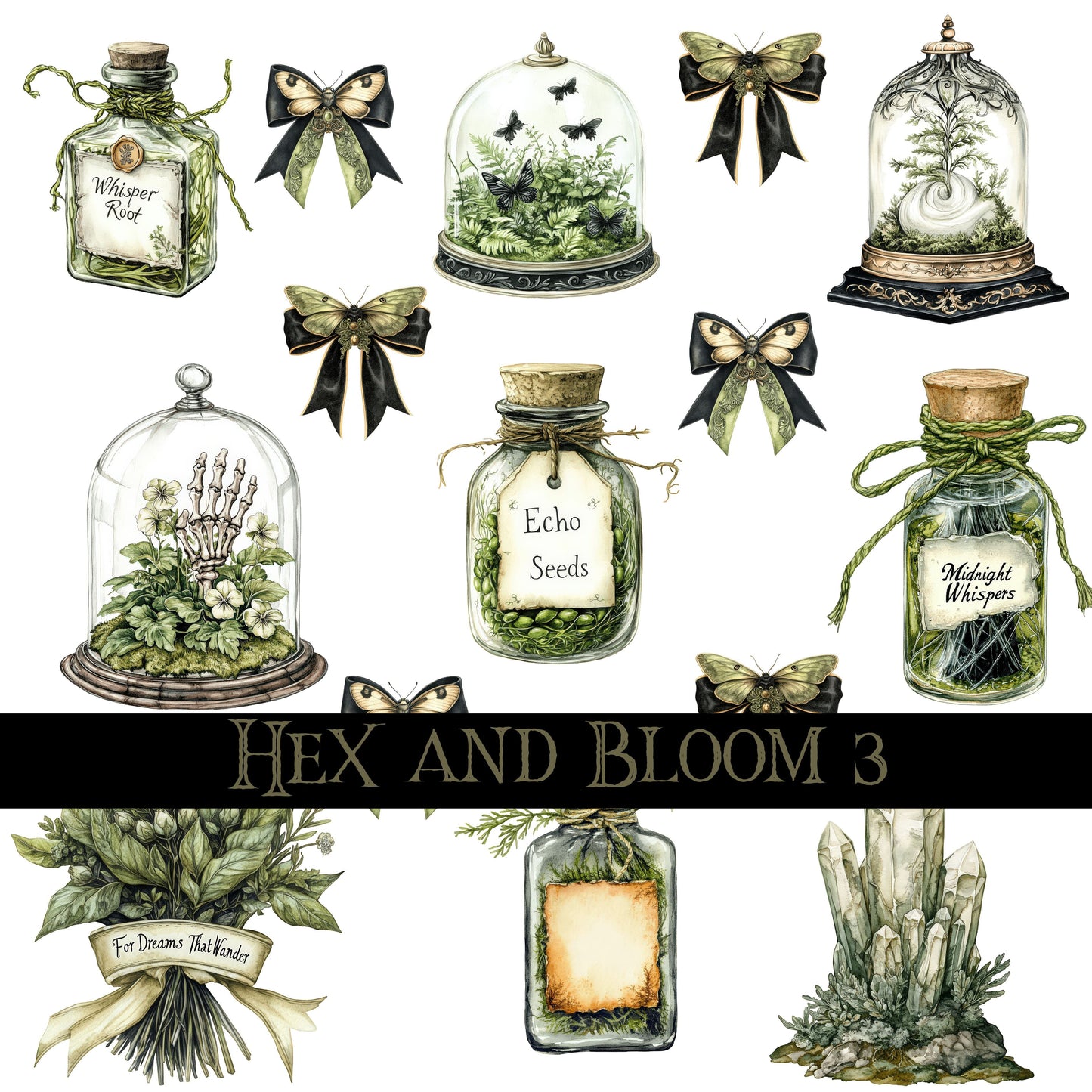 Hex and Bloom Collection Decal sheets- 8 styles
