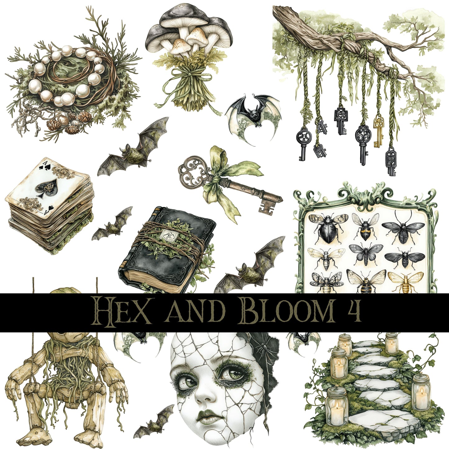 Hex and Bloom Collection Decal sheets- 8 styles