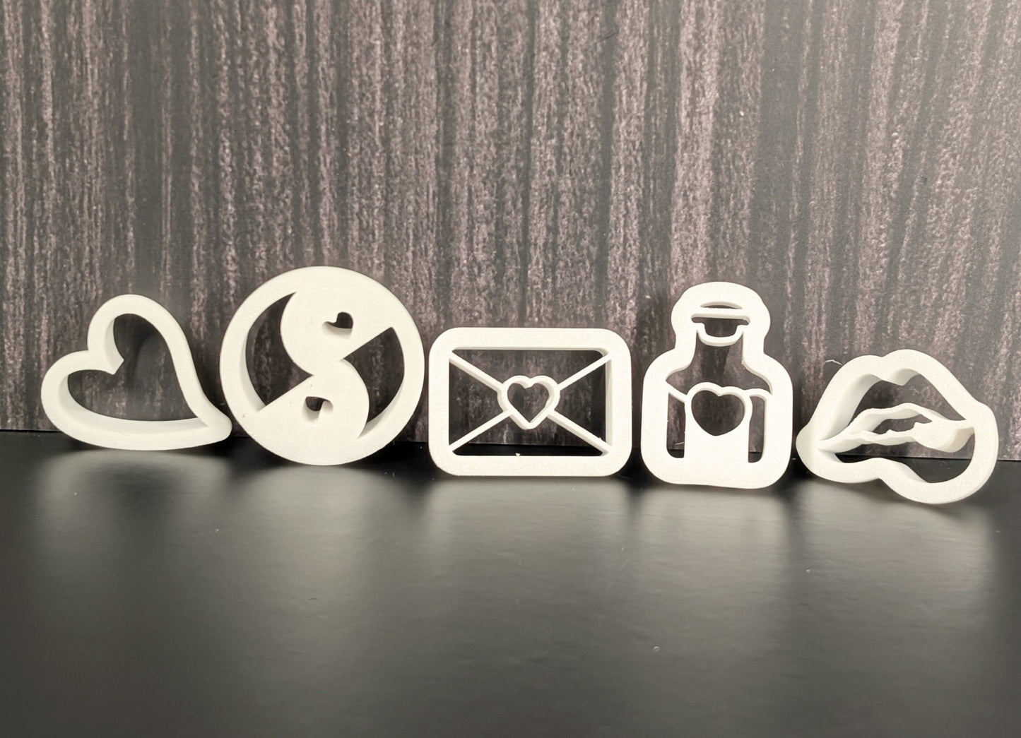 Valentines Day set - Clay Earing Cutters (Set of 5 ) 2 variants