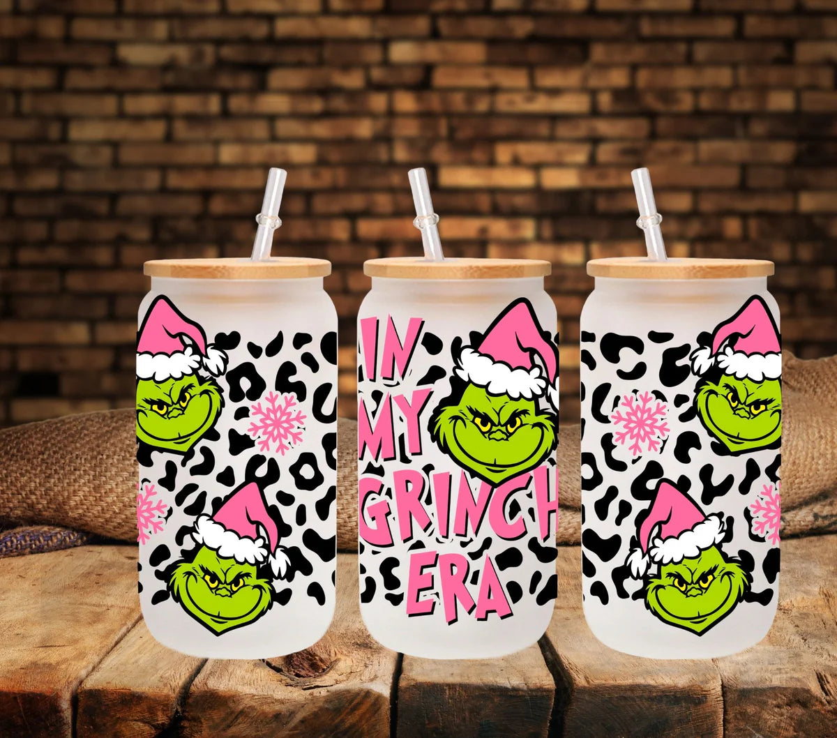 In my Grinch era - UV DTF 16oz Libbey wrap