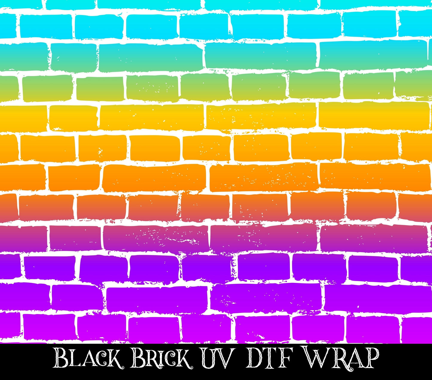 White Brick UV DTF tumbler wraps