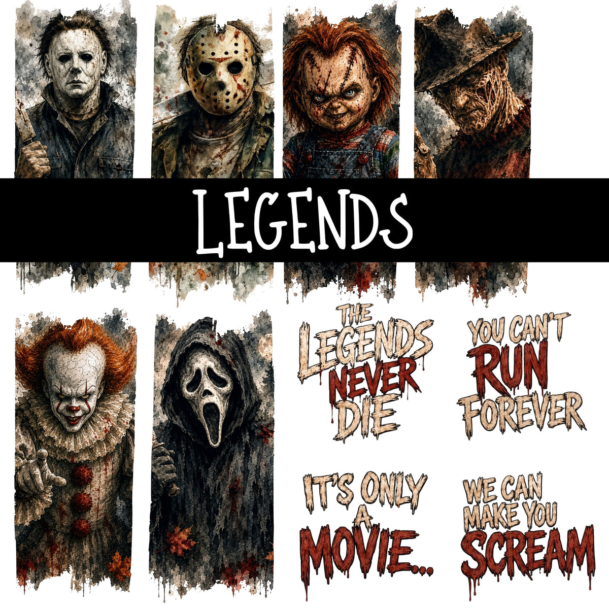 Legends UV DTF Decal sheets