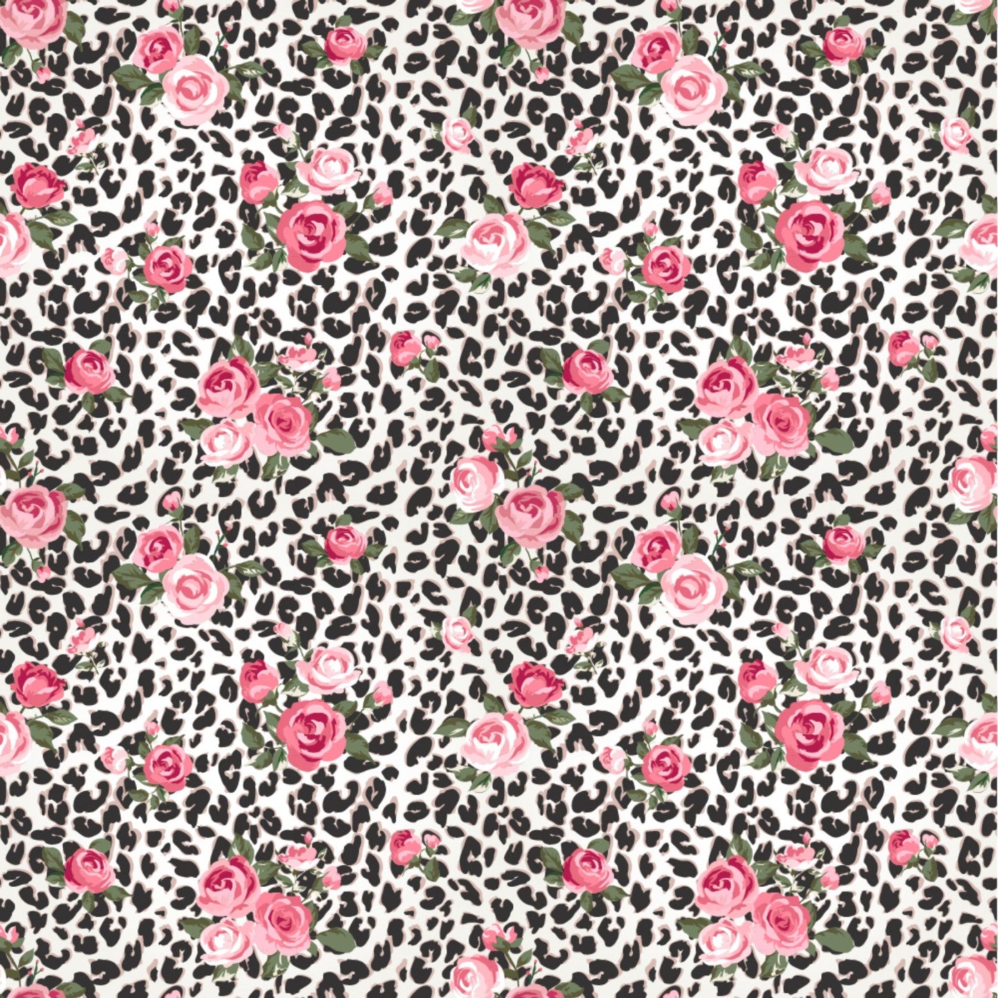 Leopard A La Rose - Adhesive Vinyl Sheets