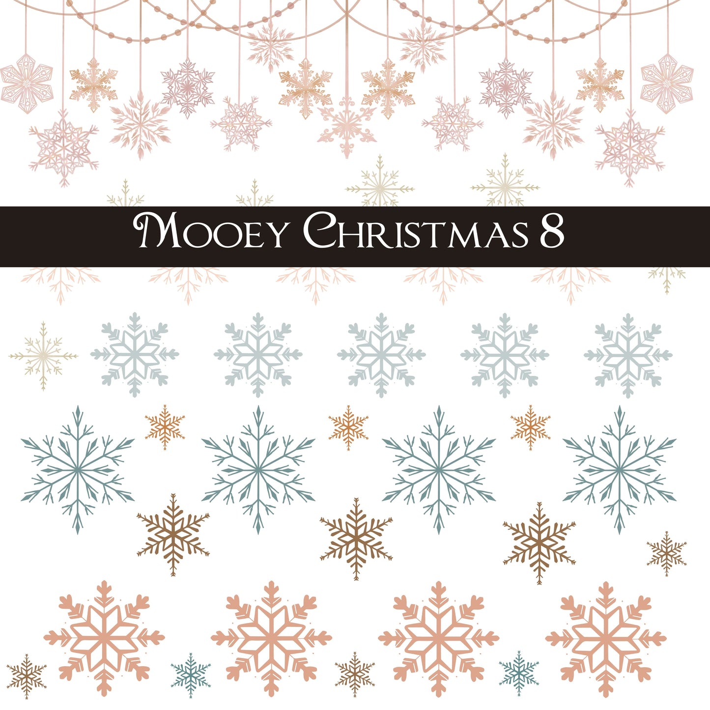 Mooey Christmas UV DTF Decal Sheets 8 design options