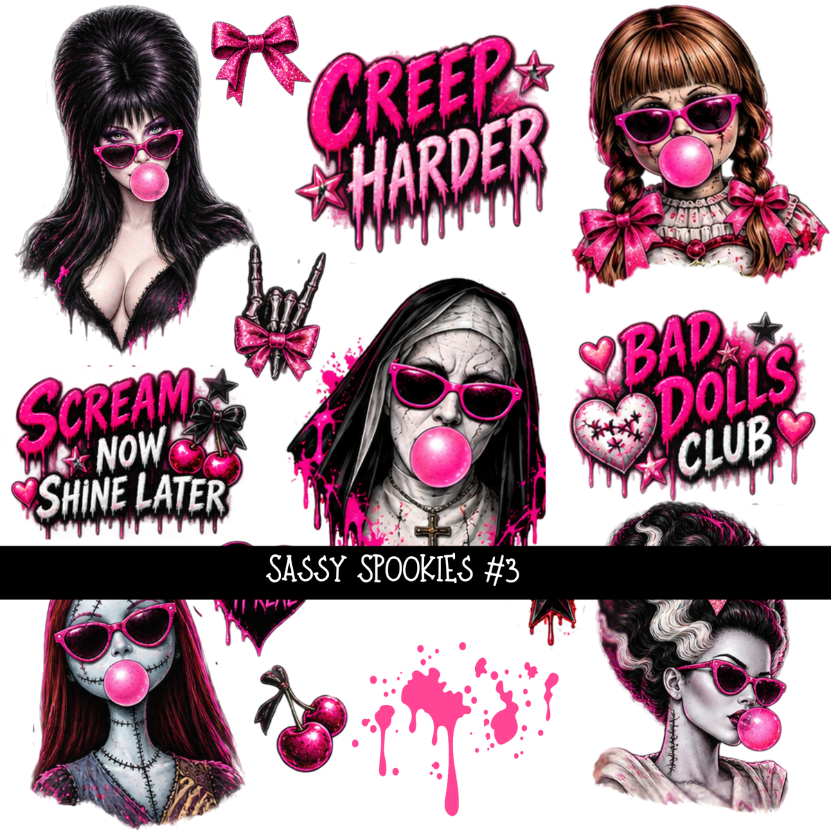 Sassy Spookies - UV DTF Decal sheets