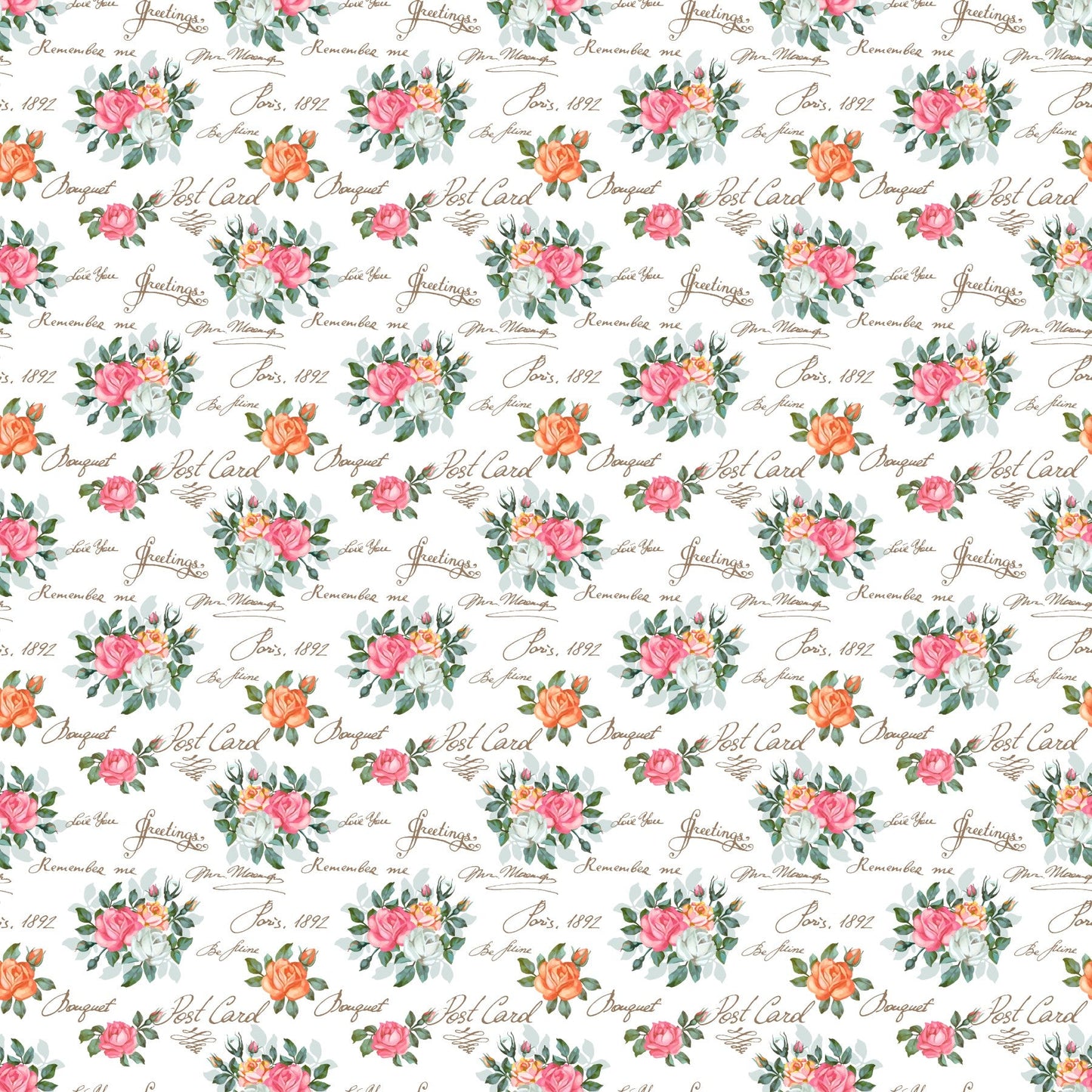 Postcard From The Garden - Adhesive Vinyl Sheets