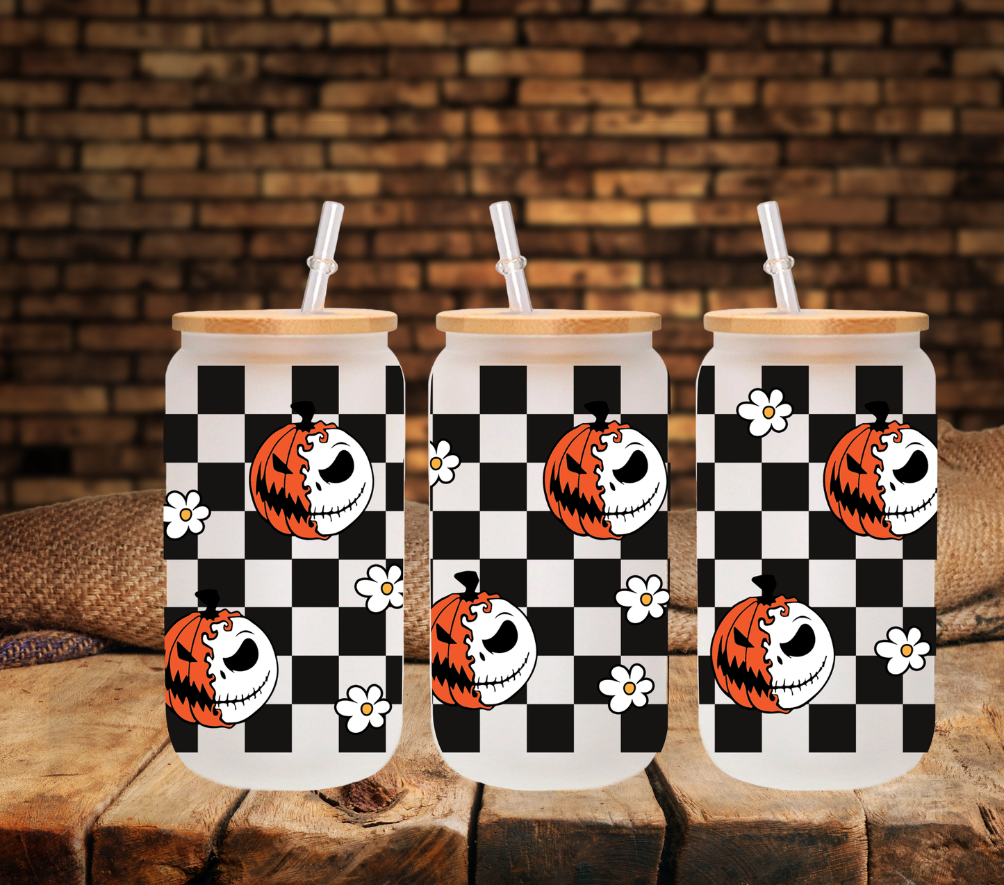 Pumpkin King - UV DTF 16oz Libbey wrap