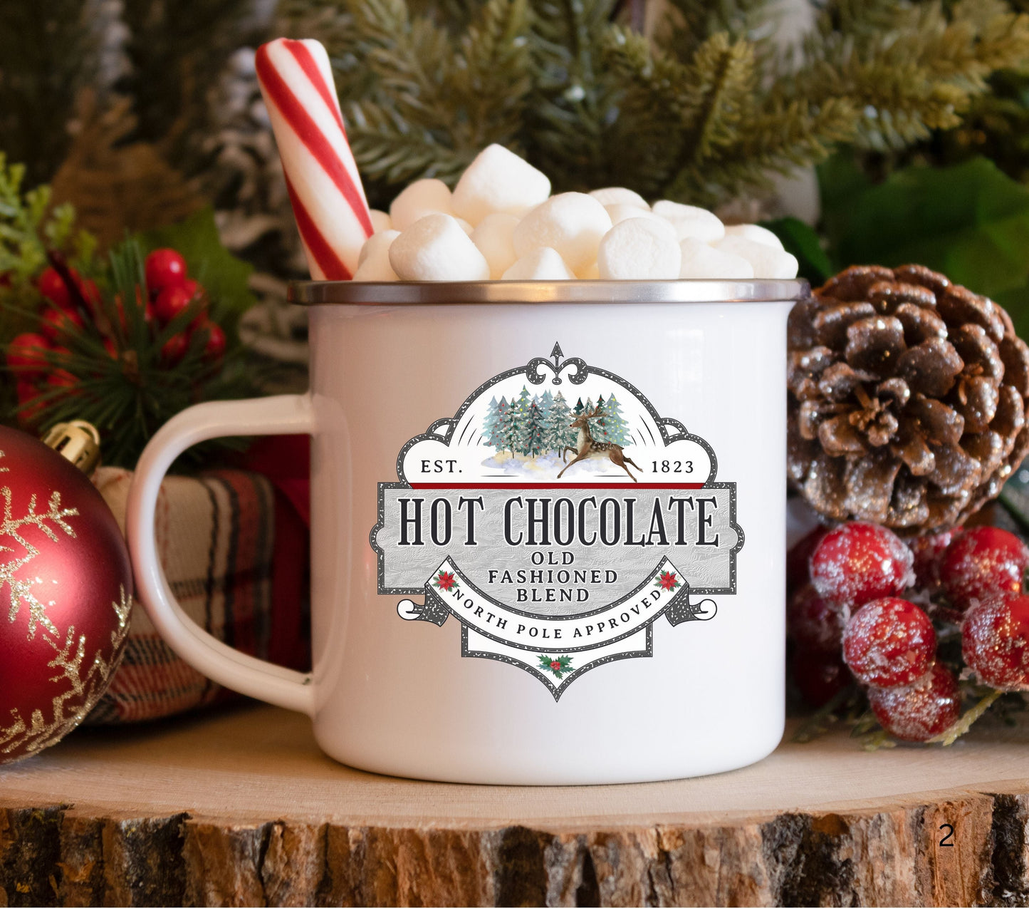 Old fashioned hot chocolate UV DTF Decals