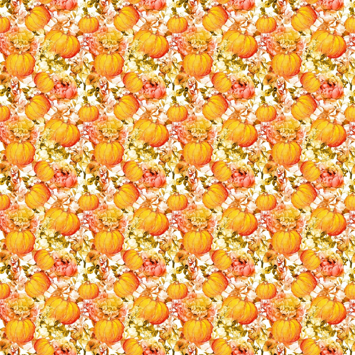 Pumpkin Floral - Adhesive Vinyl Sheets