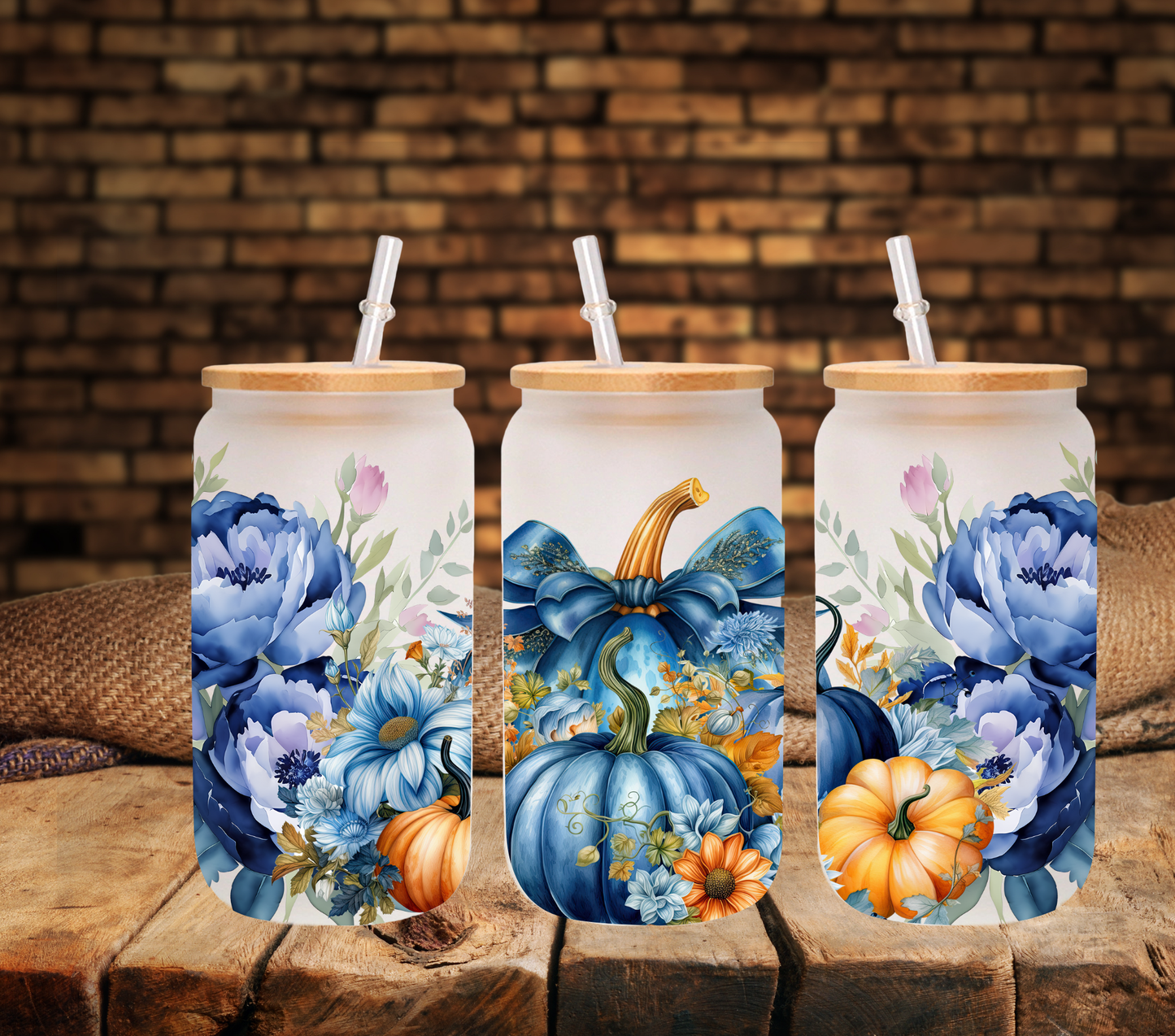 Fall Pumpkins - UV DTF 16oz Libbey wraps- 5 variants