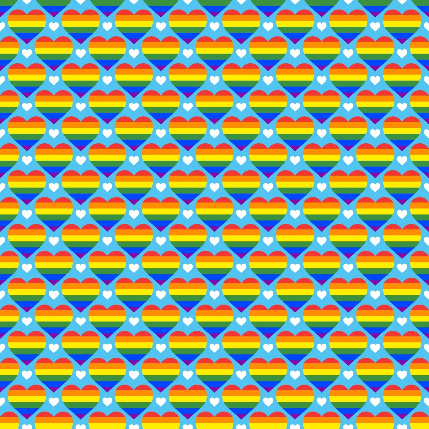 Rainbow Hearts - Adhesive Vinyl Sheets