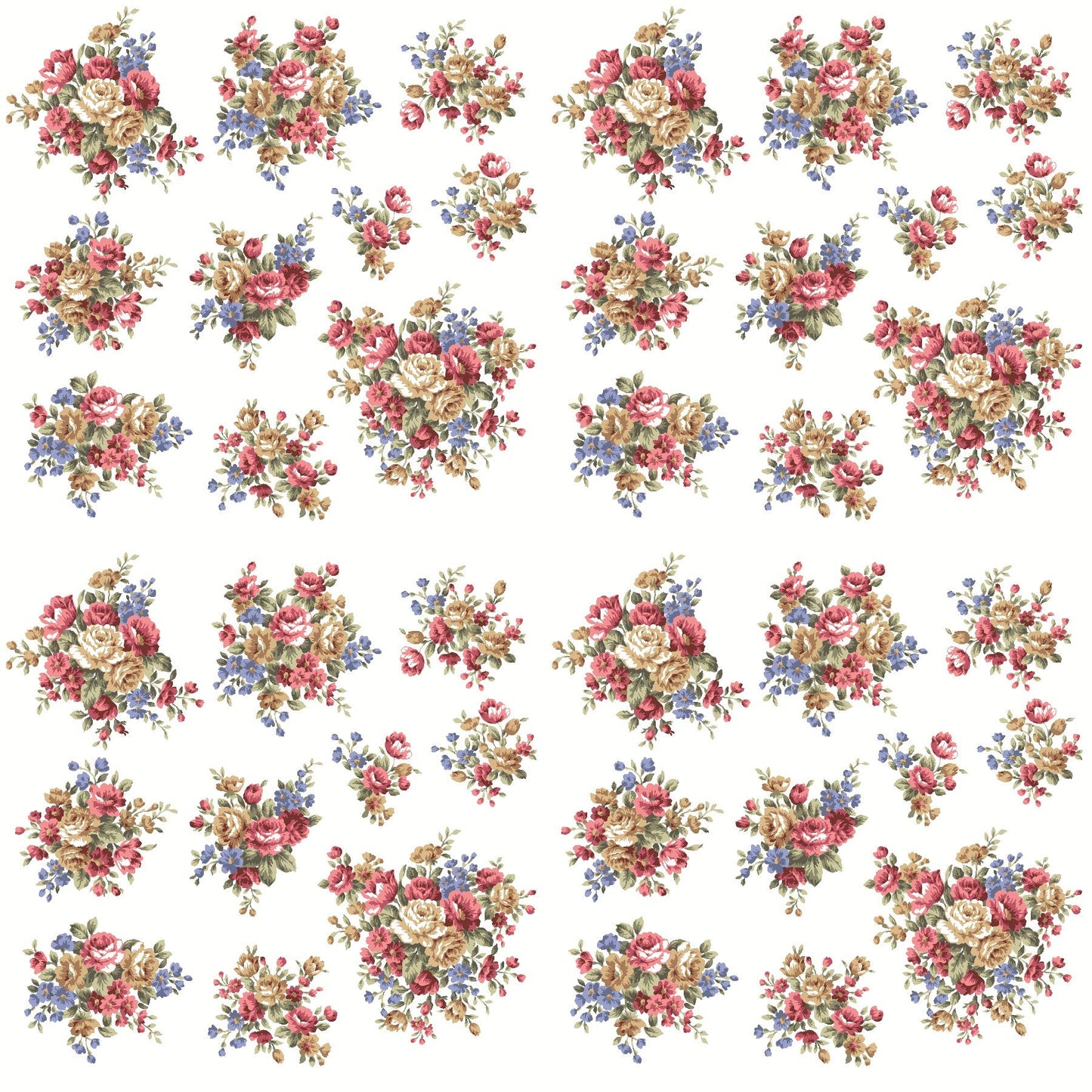Rose Print - Adhesive Vinyl 12x12 Sheet